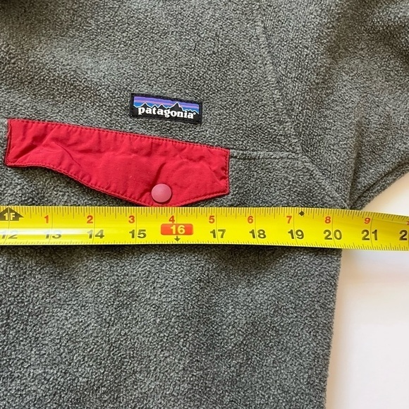 Patagonia Synchilla Snap Pullover Mens XS Gray/ Red - Picture 6 of 7